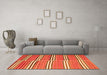 Machine Washable Oriental Orange Traditional Area Rugs in a Living Room, wshcon849org