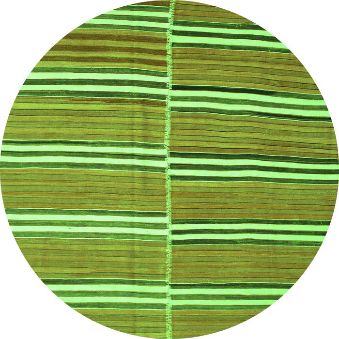 Square Oriental Green Traditional Rug, con849grn