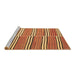 Sideview of Machine Washable Oriental Brown Traditional Rug, wshcon849brn
