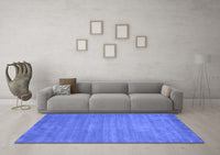 Machine Washable Abstract Blue Contemporary Rug, wshcon84blu