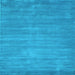 Square Machine Washable Abstract Light Blue Contemporary Rug, wshcon84lblu