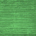 Square Abstract Emerald Green Contemporary Rug, con84emgrn