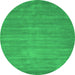 Machine Washable Abstract Green Contemporary Area Rugs, wshcon84grn