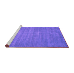 Sideview of Machine Washable Abstract Purple Contemporary Area Rugs, wshcon84pur