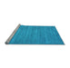 Sideview of Machine Washable Abstract Light Blue Contemporary Rug, wshcon84lblu