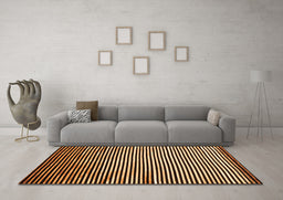 Machine Washable Abstract Orange Contemporary Area Rugs in a Living Room, wshcon850org