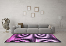 Machine Washable Abstract Purple Contemporary Area Rugs in a Living Room, wshcon850pur
