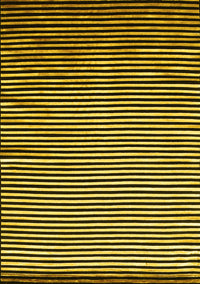 Abstract Yellow Contemporary Rug, con850yw