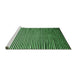 Sideview of Machine Washable Abstract Emerald Green Contemporary Area Rugs, wshcon850emgrn