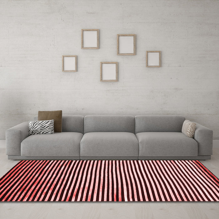Contemporary Red Washable Rugs