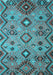 Southwestern Light Blue Country Rug, con851lblu