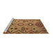 Sideview of Machine Washable Southwestern Brown Country Rug, wshcon851brn