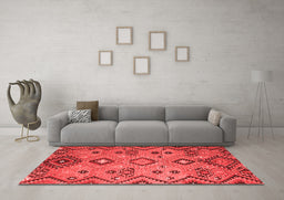 Country Red Washable Rugs