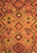 Serging Thickness of Machine Washable Southwestern Orange Country Area Rugs, wshcon851org