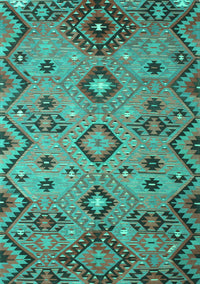 Southwestern Turquoise Country Rug, con851turq