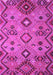 Machine Washable Southwestern Pink Country Rug, wshcon851pnk