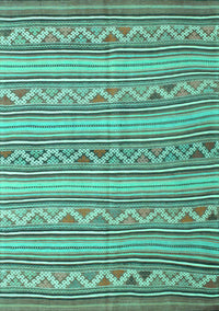 Southwestern Turquoise Country Rug, con852turq