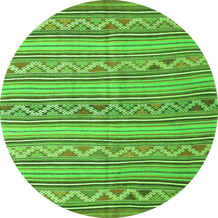 Machine Washable Southwestern Green Country Area Rugs, wshcon852grn