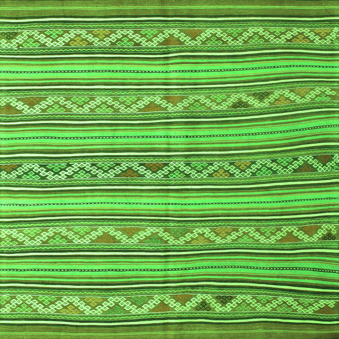 Serging Thickness of Southwestern Green Country Rug, con852grn