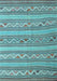 Southwestern Light Blue Country Rug, con852lblu