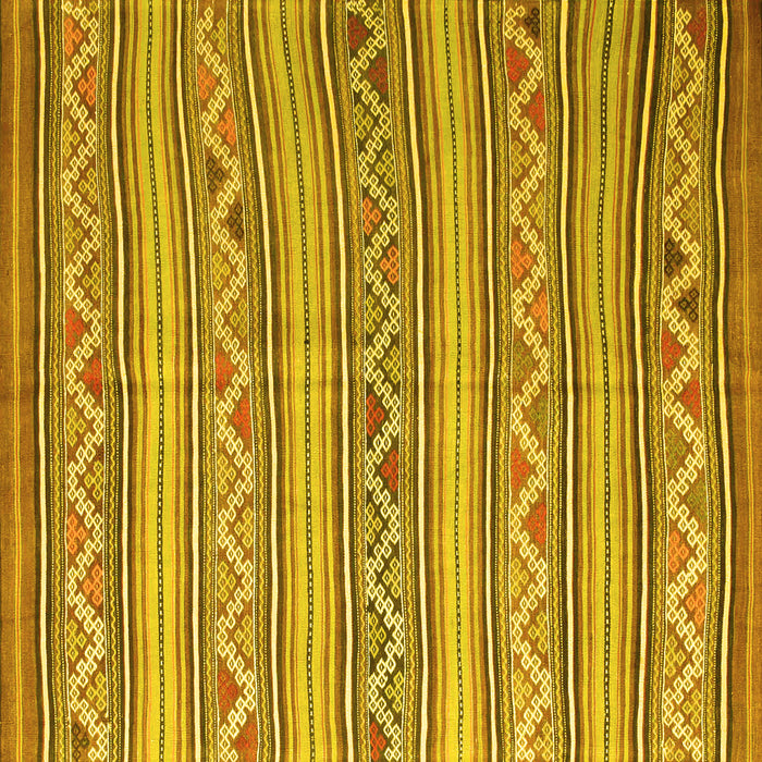 Square Southwestern Yellow Country Rug, con852yw