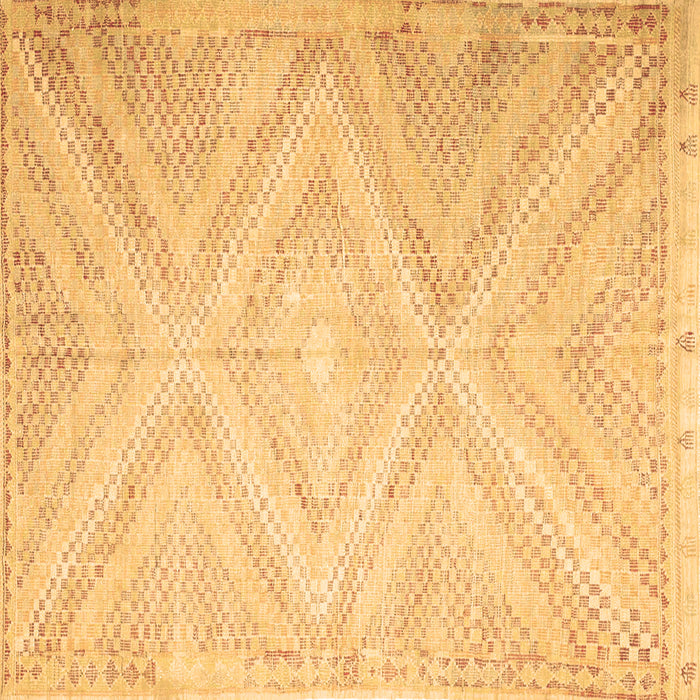 Square Southwestern Brown Country Rug, con853brn