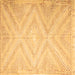 Square Southwestern Brown Country Rug, con853brn