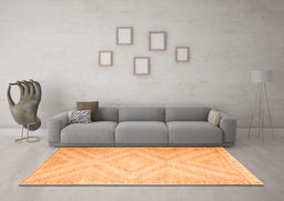 Machine Washable Southwestern Orange Country Area Rugs in a Living Room, wshcon853org