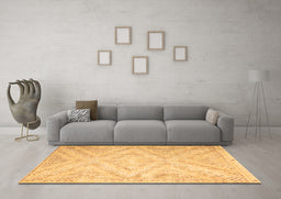Machine Washable Southwestern Brown Country Rug in a Living Room,, wshcon853brn