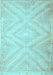 Southwestern Light Blue Country Rug, con853lblu