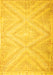 Machine Washable Southwestern Yellow Country Rug, wshcon853yw