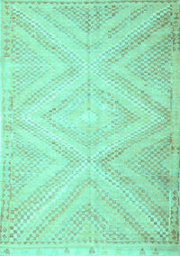 Southwestern Turquoise Country Rug, con853turq