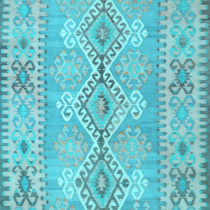 Southwestern Light Blue Country Rug, con854lblu
