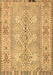 Machine Washable Southwestern Brown Country Rug, wshcon854brn