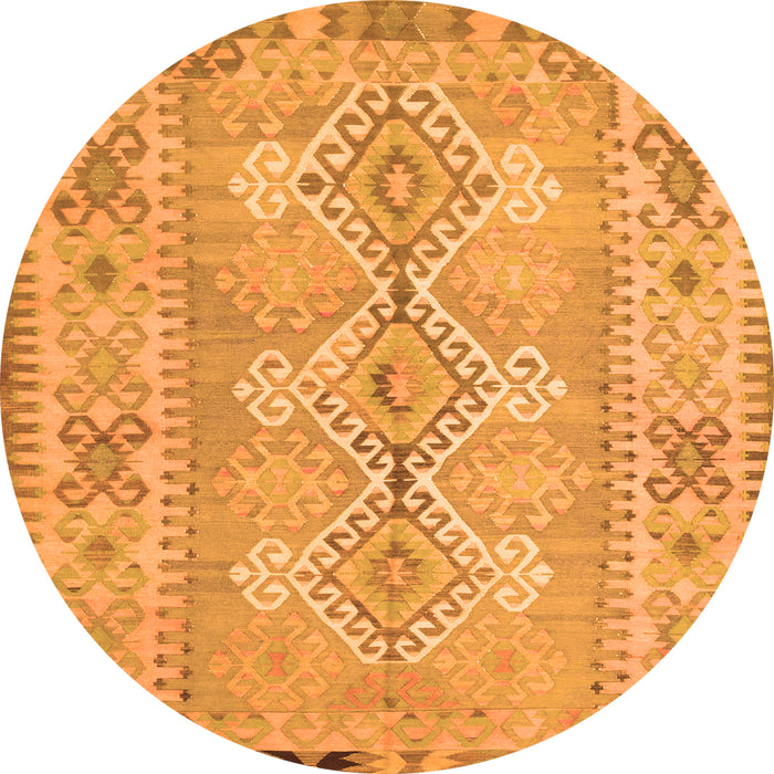 Square Southwestern Orange Country Rug, con854org