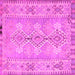 Square Southwestern Pink Country Rug, con854pnk