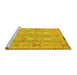 Sideview of Machine Washable Southwestern Yellow Country Rug, wshcon854yw