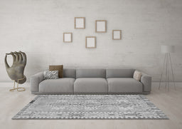 Machine Washable Southwestern Gray Country Rug in a Living Room,, wshcon854gry