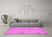 Machine Washable Southwestern Pink Country Rug in a Living Room, wshcon854pnk