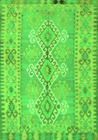 Southwestern Green Country Rug, con854grn