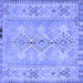 Square Southwestern Blue Country Rug, con854blu