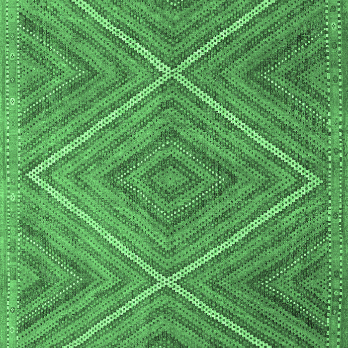 Machine Washable Southwestern Emerald Green Country Area Rugs, wshcon855emgrn