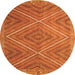 Machine Washable Southwestern Orange Country Area Rugs, wshcon855org