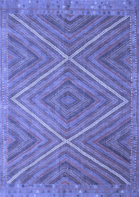 Southwestern Blue Country Rug, con855blu