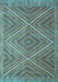 Southwestern Light Blue Country Rug, con855lblu