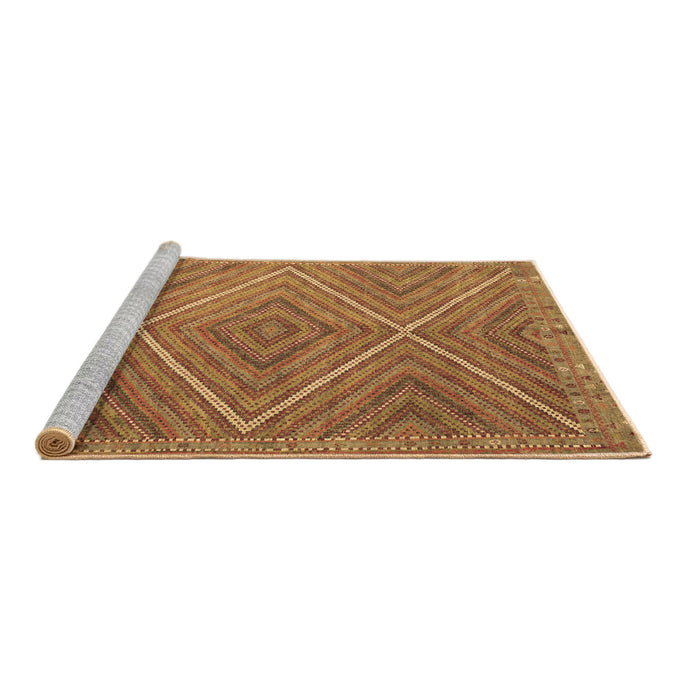 Sideview of Machine Washable Southwestern Brown Country Rug, wshcon855brn