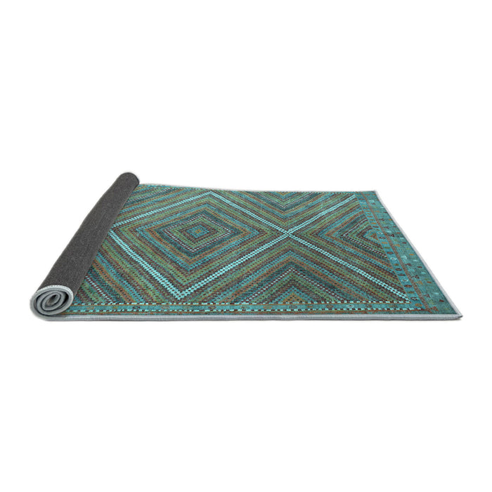 Sideview of Southwestern Light Blue Country Rug, con855lblu