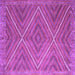 Square Southwestern Purple Country Rug, con855pur