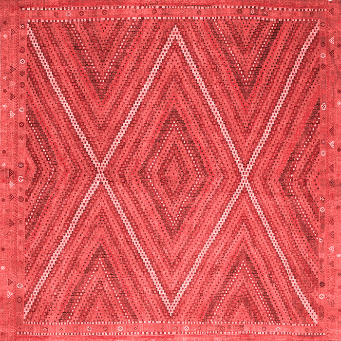 Machine Washable Southwestern Red Country Rug, wshcon855red