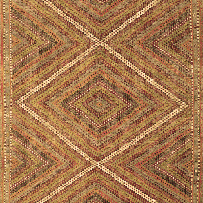 Machine Washable Southwestern Brown Country Rug, wshcon855brn